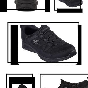 Skechers Black Slip-On Athletic Walking SKECHERS